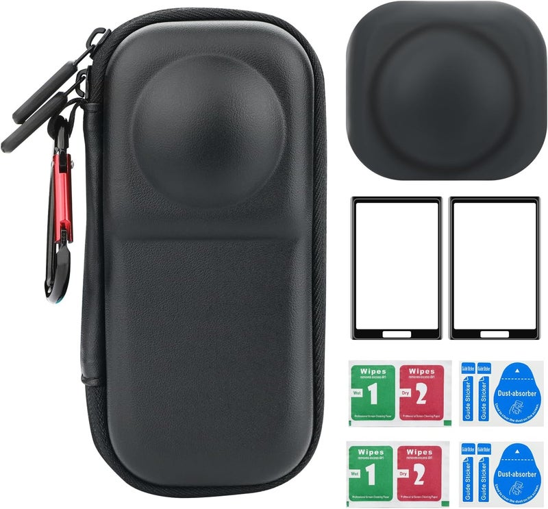 Gamorek Carrying Case Bag for Insta360 X5, Silicone Lens Cap, 2-Pack Screen Protector with Tools, Protective Accessories Kit for Insta360 X5 - Image 5